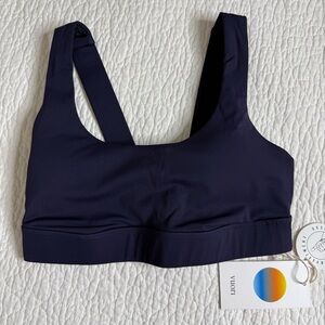 New Vuori Women’s Stride Bra Atlantic {Dark Purple} Size Small VE1036